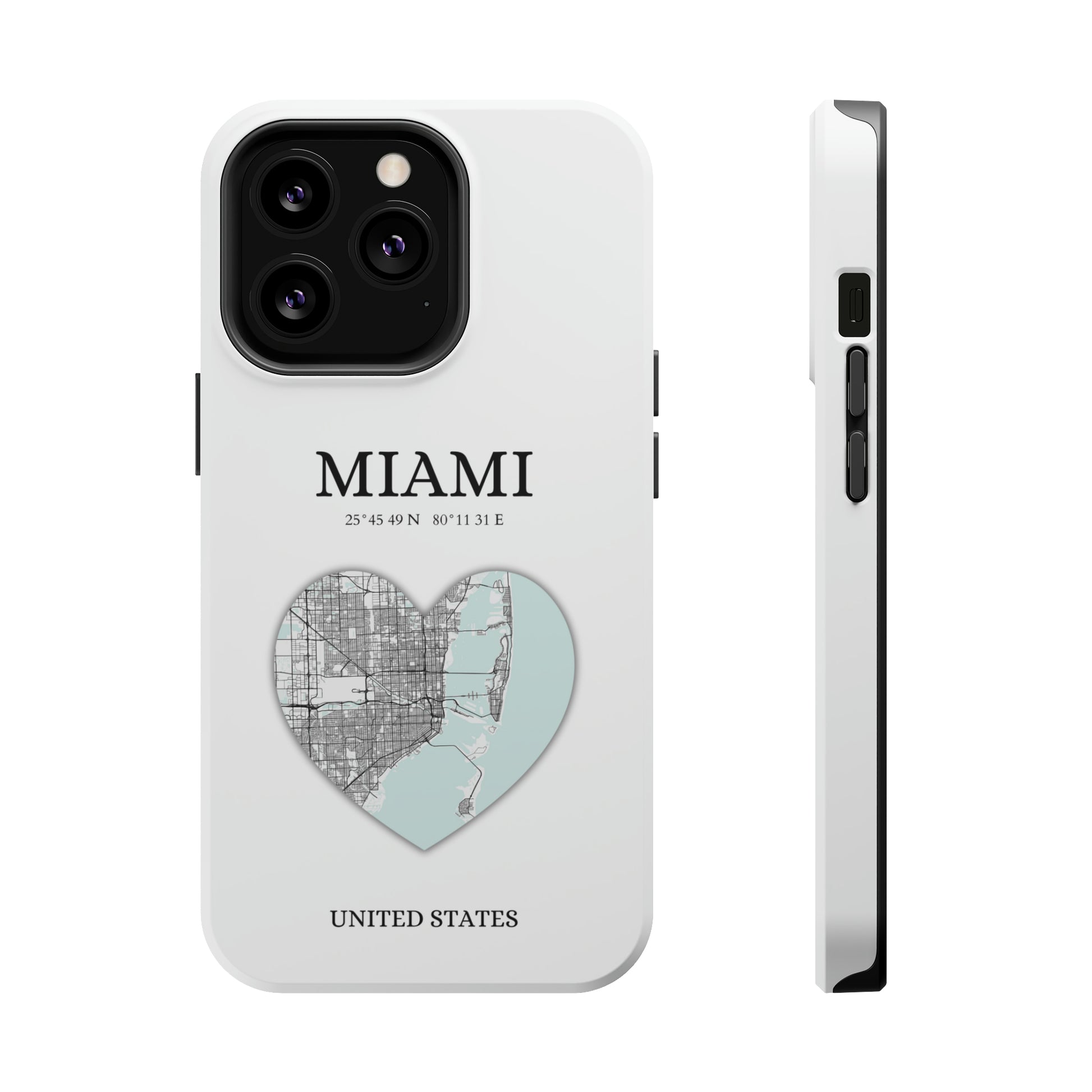 Miami Heartbeat - White (iPhone MagSafe Case)Elevate your iPhone's style with the New York Heartbeat White MagSafe Case, offering robust protection, MagSafe compatibility, and a choice of matte or glossy finishRimaGallery