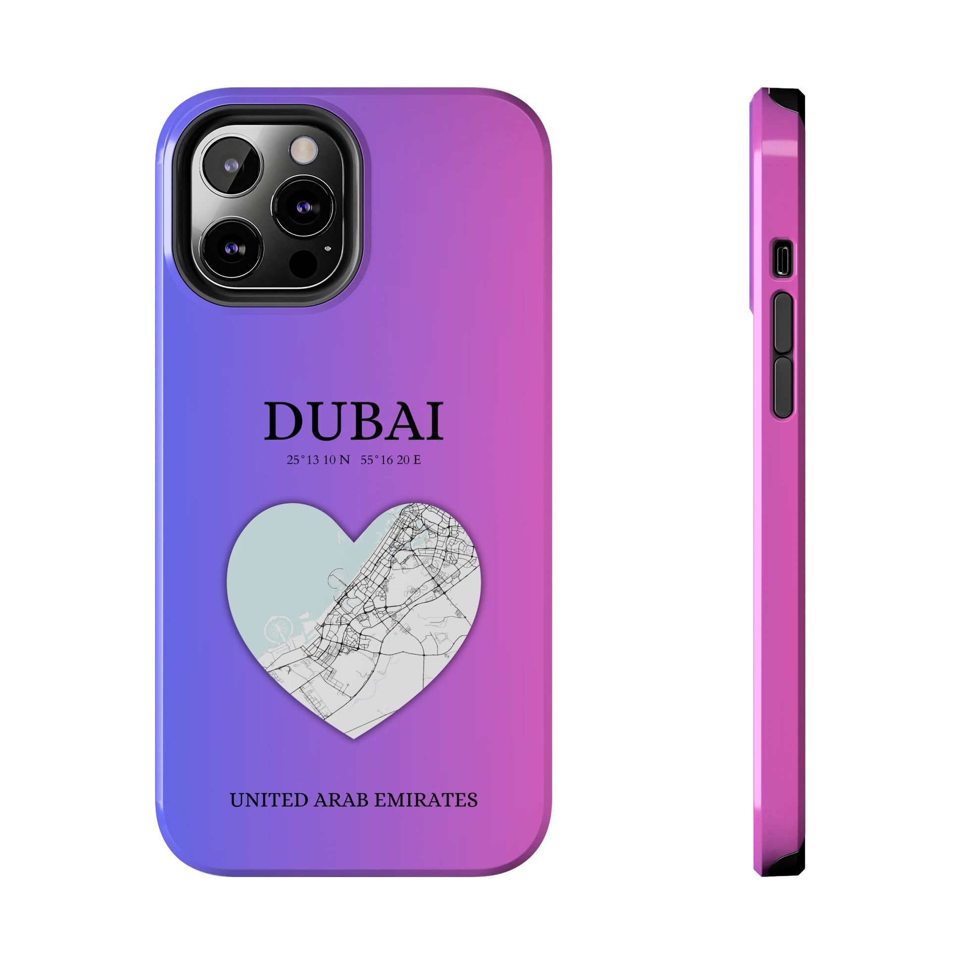 Dubai Heartbeat - Magenta (iPhone Case 11-15)Capture the essence of Dubai with RimaGallery's Heartbeat Magenta iPhone case, blending durable protection and unique design. Perfect for iPhone 11-15 models. Free sRimaGallery