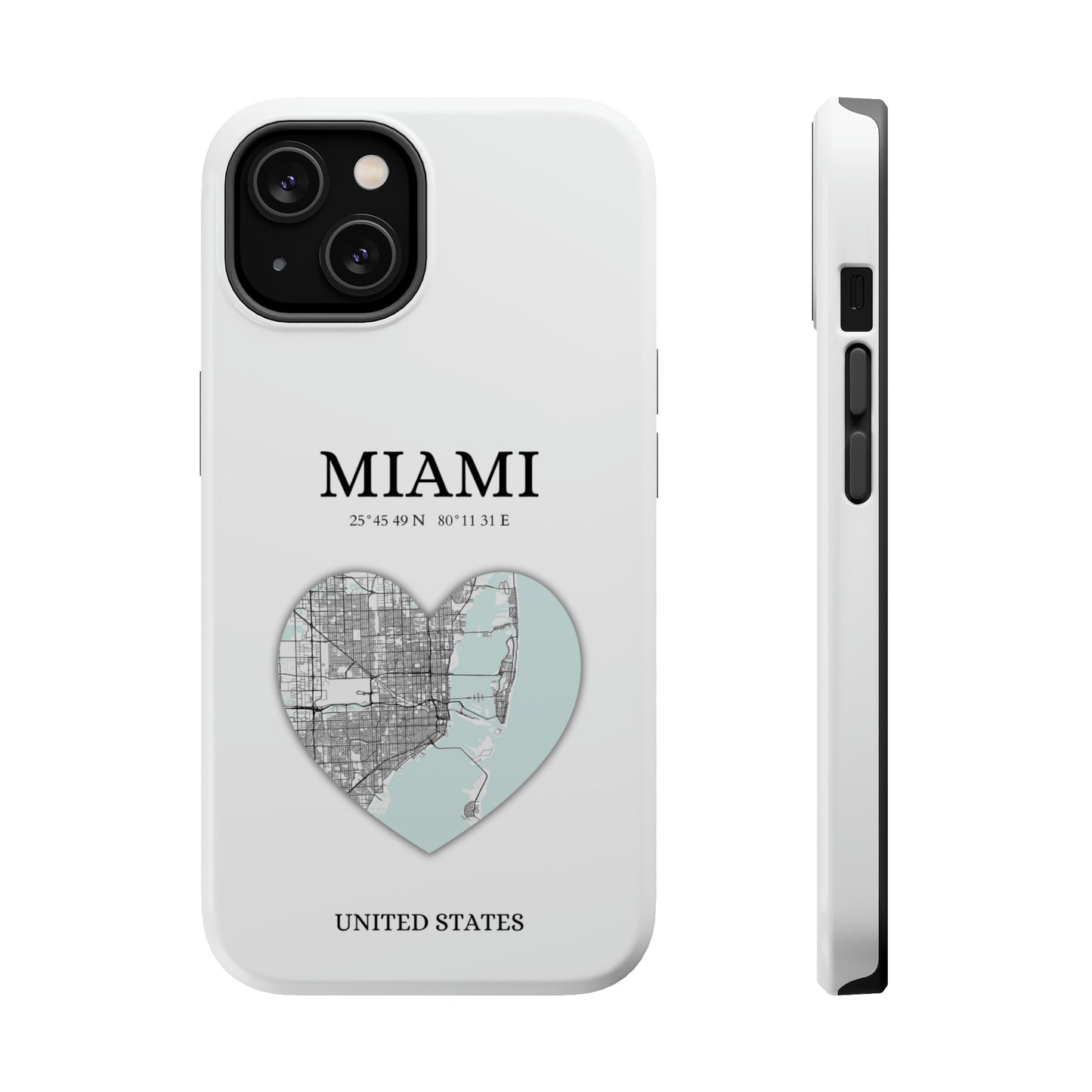 Miami Heartbeat - White (iPhone MagSafe Case)Elevate your iPhone's style with the New York Heartbeat White MagSafe Case, offering robust protection, MagSafe compatibility, and a choice of matte or glossy finishRimaGallery