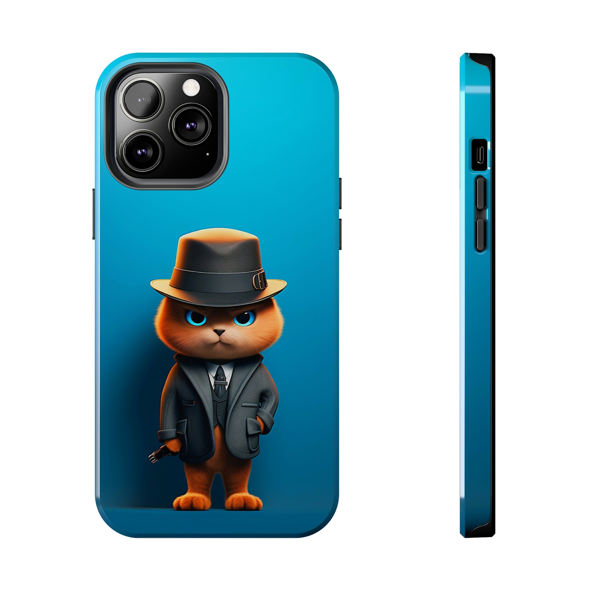 Detective Cat (iPhone Case 11-15)RIMA Tough Phone Case: Your iPhone's Perfect Armor! Tailored for iPhone 11-15, offering elegant design and robust protection. Embrace the fusion of technology and suRimaGallery