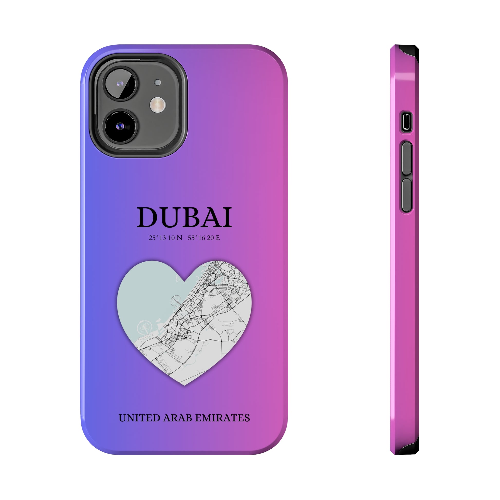 Dubai Heartbeat - Magenta (iPhone Case 11-15)Capture the essence of Dubai with RimaGallery's Heartbeat Magenta iPhone case, blending durable protection and unique design. Perfect for iPhone 11-15 models. Free sRimaGallery