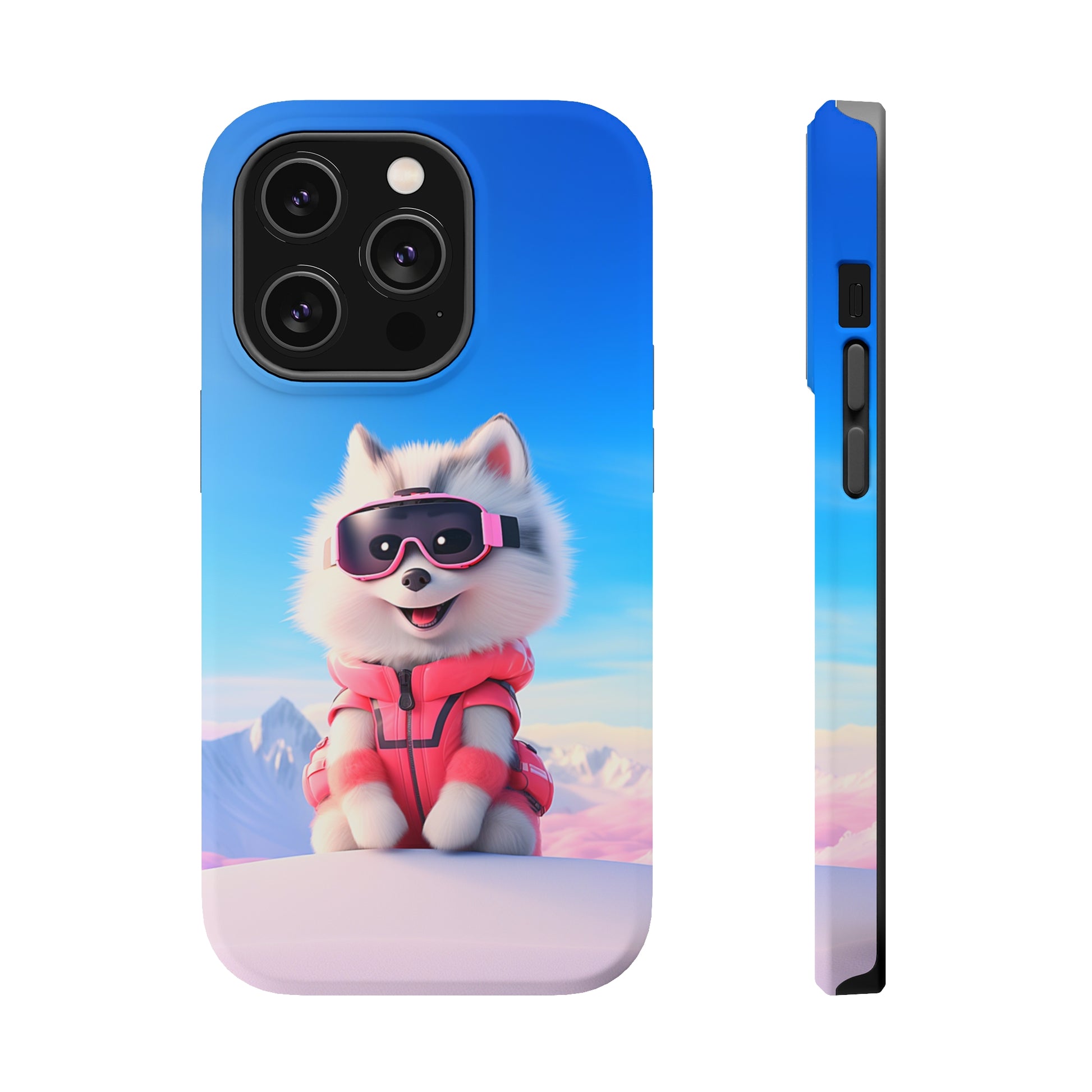 Pink Pup Skier (iPhone MagSafe Case)Pink Pup Skier MagSafe Durable Case: Style Meets Protection 📱✨
Upgrade your device with Rima Gallery's Pink Pup Skier MagSafe Durable Case. This case isn’t just aboRimaGallery