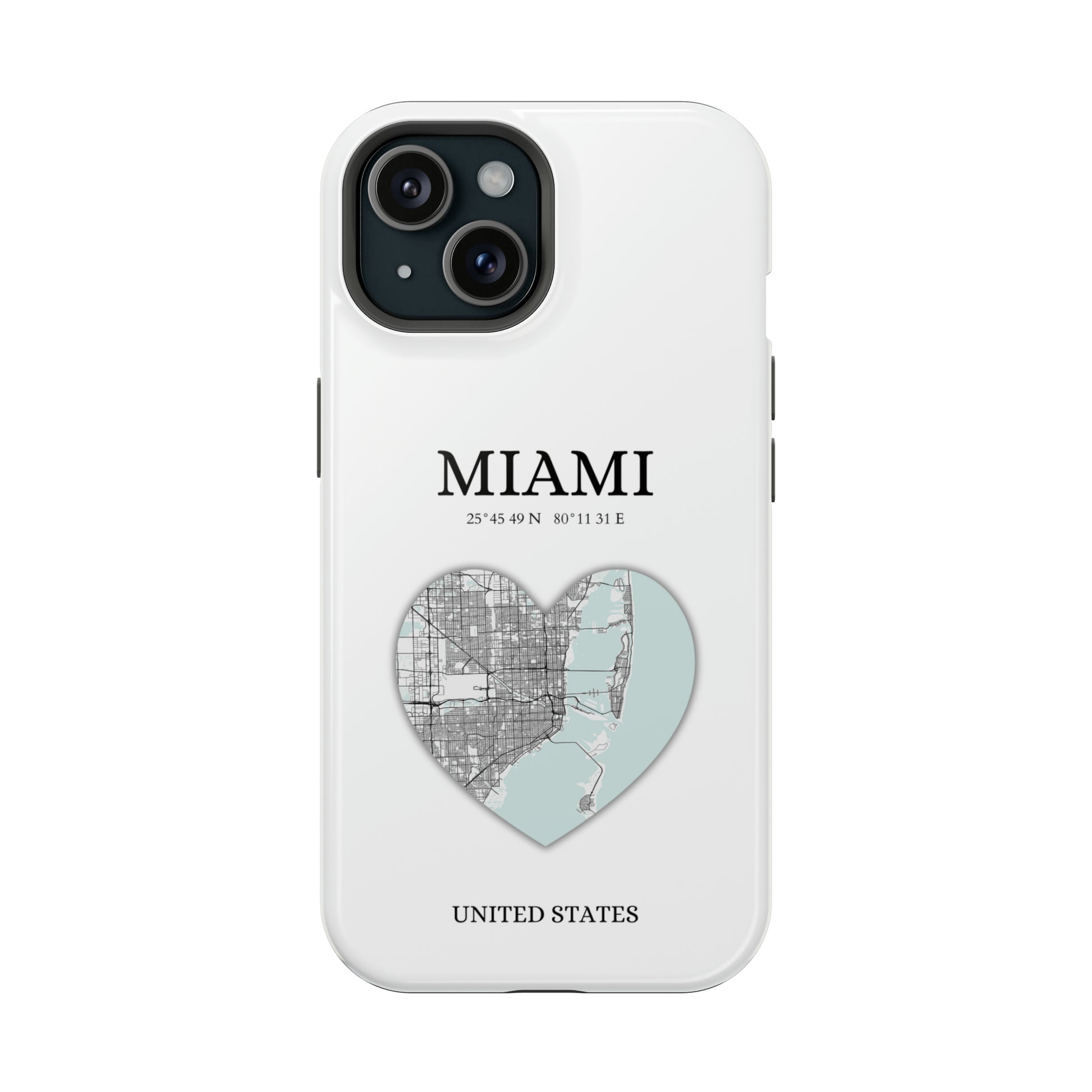 Miami Heartbeat - White (iPhone MagSafe Case)Elevate your iPhone's style with the New York Heartbeat White MagSafe Case, offering robust protection, MagSafe compatibility, and a choice of matte or glossy finishRimaGallery