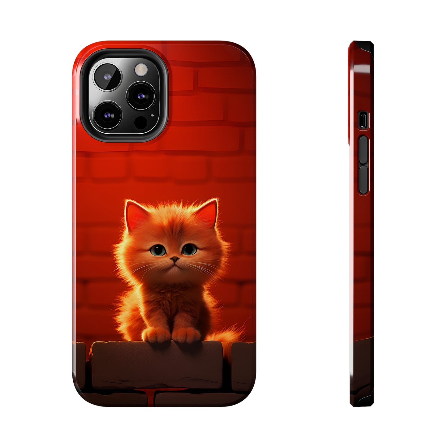 Cute Cat Sitting On a Wall (iPhone Case 11-15)Style meets safety in the RIMA Tough Phone Case for iPhone 11-15. Secure your phone in sophistication. Make a statement today! 🎨🔐RimaGallery