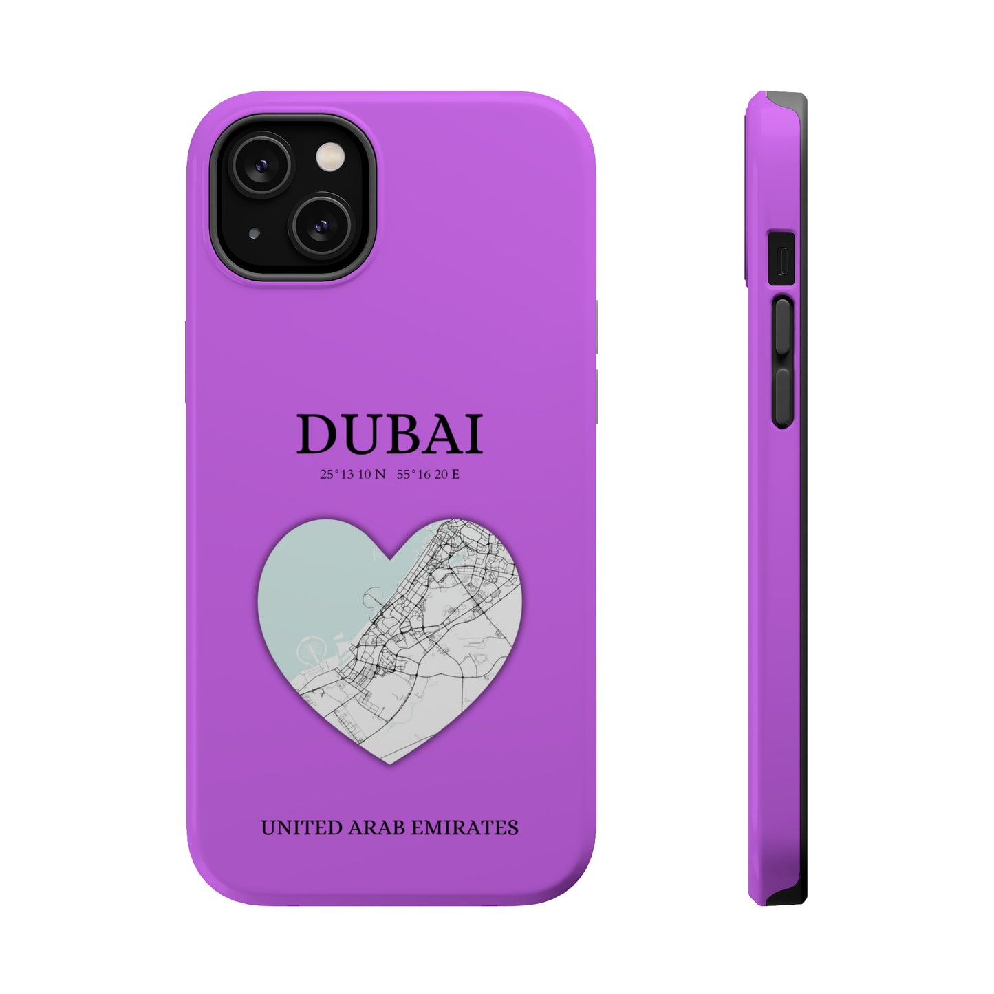 Dubai Heartbeat - Purple (iPhone MagSafe Case)Elevate your iPhone's style with the Dubai Heartbeat Purple MagSafe Case, offering robust protection, MagSafe compatibility, and a choice of matte or glossy finish. RimaGallery