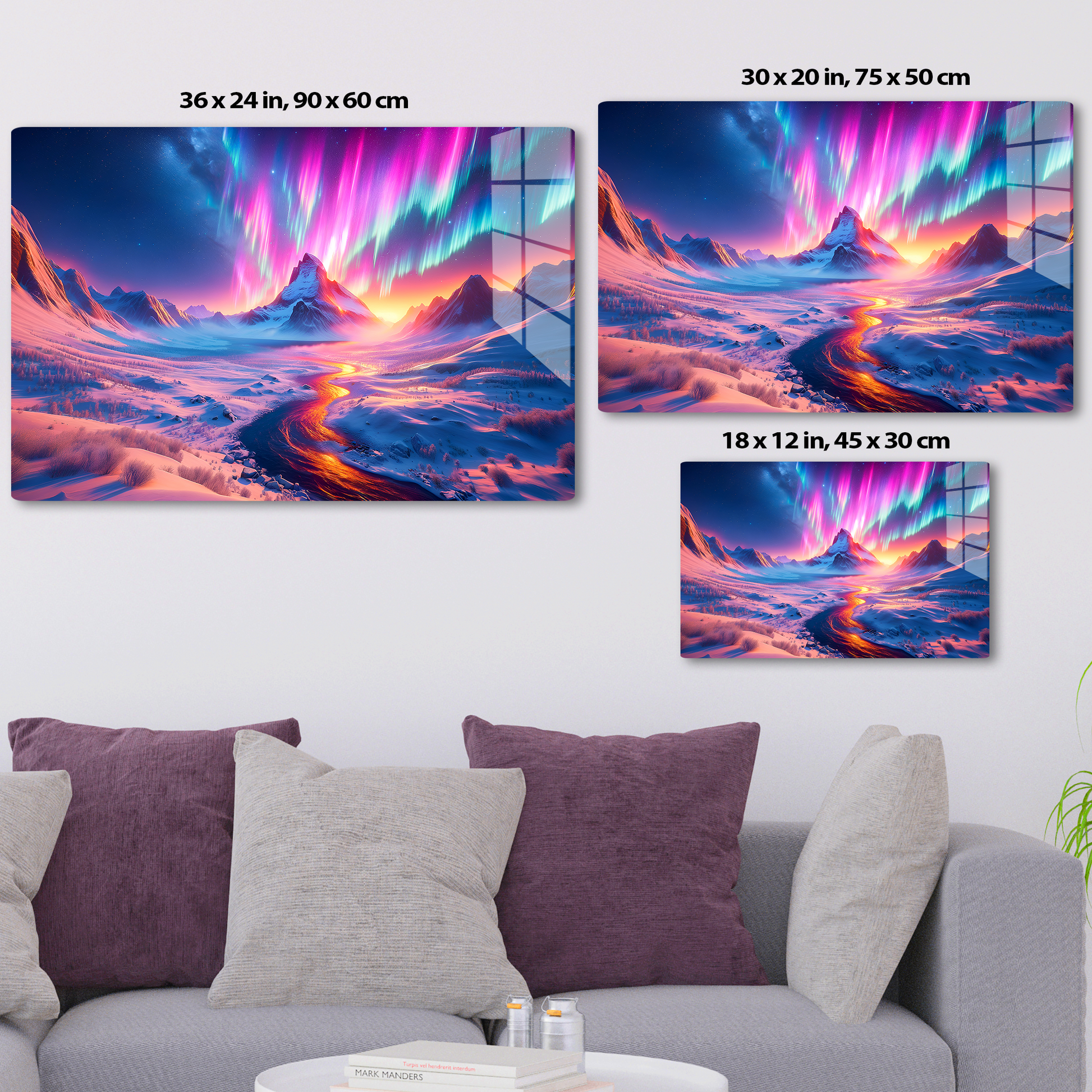 Auroral Mountain Majesty (Acrylic)Make a statement with Auroral Mountain Majesty acrylic prints. The 1⁄4" acrylic panel exudes the illusion of a smooth glass surface for vibrant artwork. Pre-installeRimaGallery