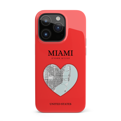 Miami Heartbeat - Red (iPhone Case 11-15)Capture the essence of MIAMI with RimaGallery's Heartbeat RED iPhone case, blending durable protection and unique design. Perfect for iPhone 11-15 models. Free shippRimaGallery