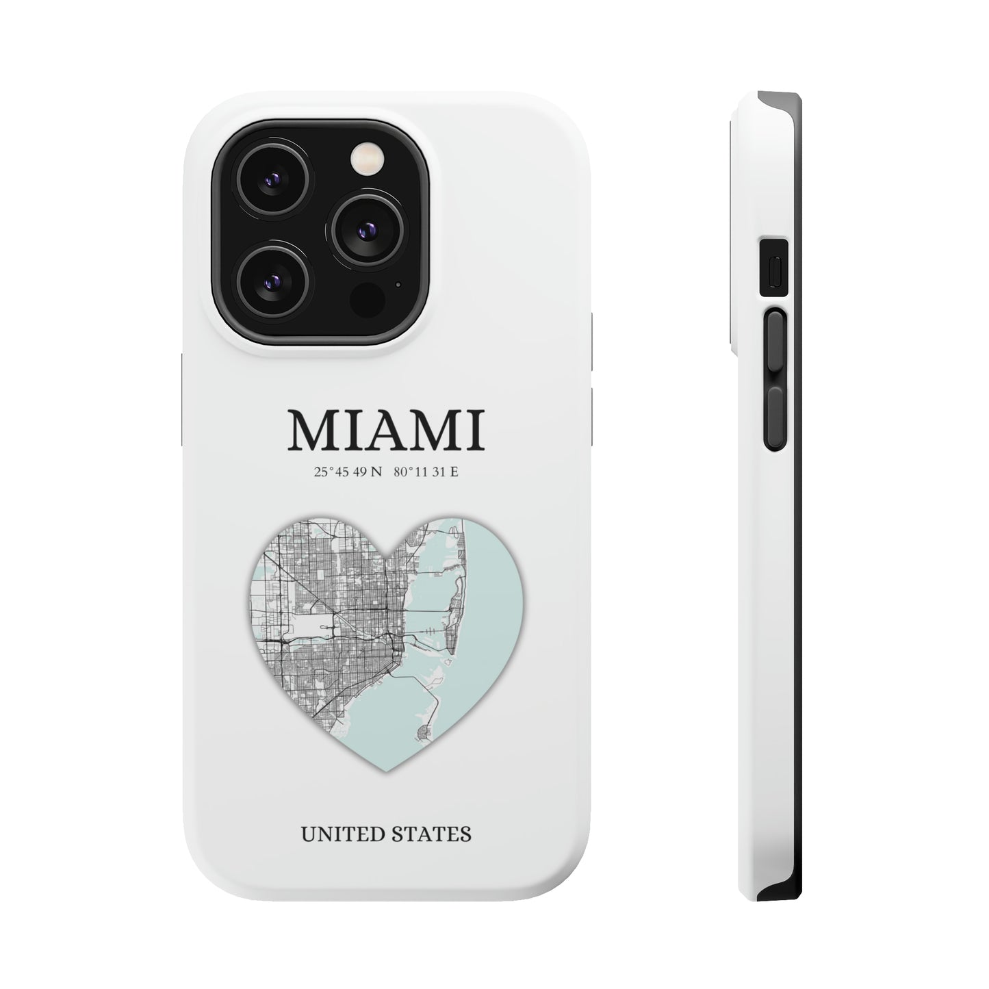 Miami Heartbeat - White (iPhone MagSafe Case)Elevate your iPhone's style with the New York Heartbeat White MagSafe Case, offering robust protection, MagSafe compatibility, and a choice of matte or glossy finishRimaGallery