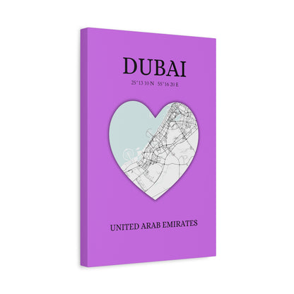 Dubai Heartbeat - Purple (Canvas)