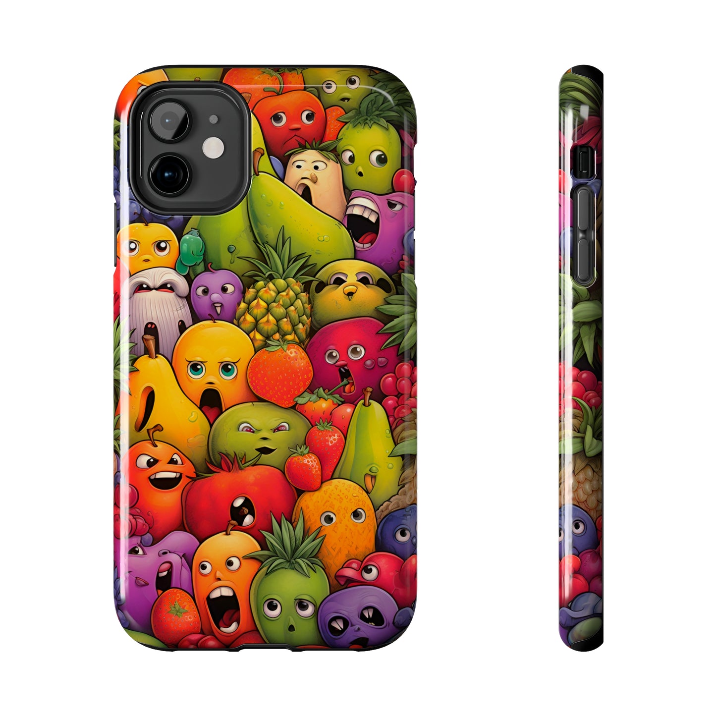 Frutas con Caras (Funda iPhone 11-15)