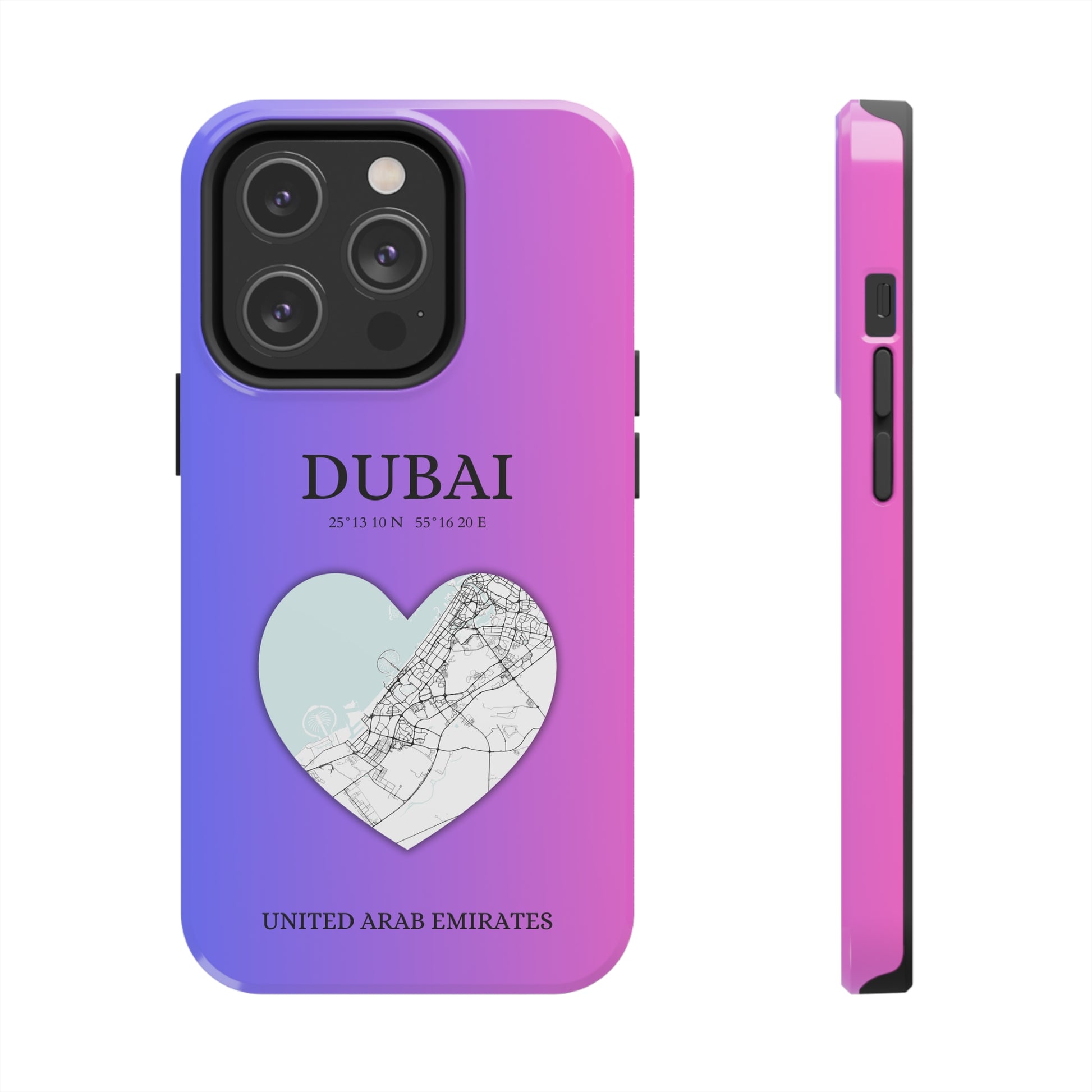 Dubai Heartbeat - Magenta (iPhone Case 11-15)Capture the essence of Dubai with RimaGallery's Heartbeat Magenta iPhone case, blending durable protection and unique design. Perfect for iPhone 11-15 models. Free sRimaGallery