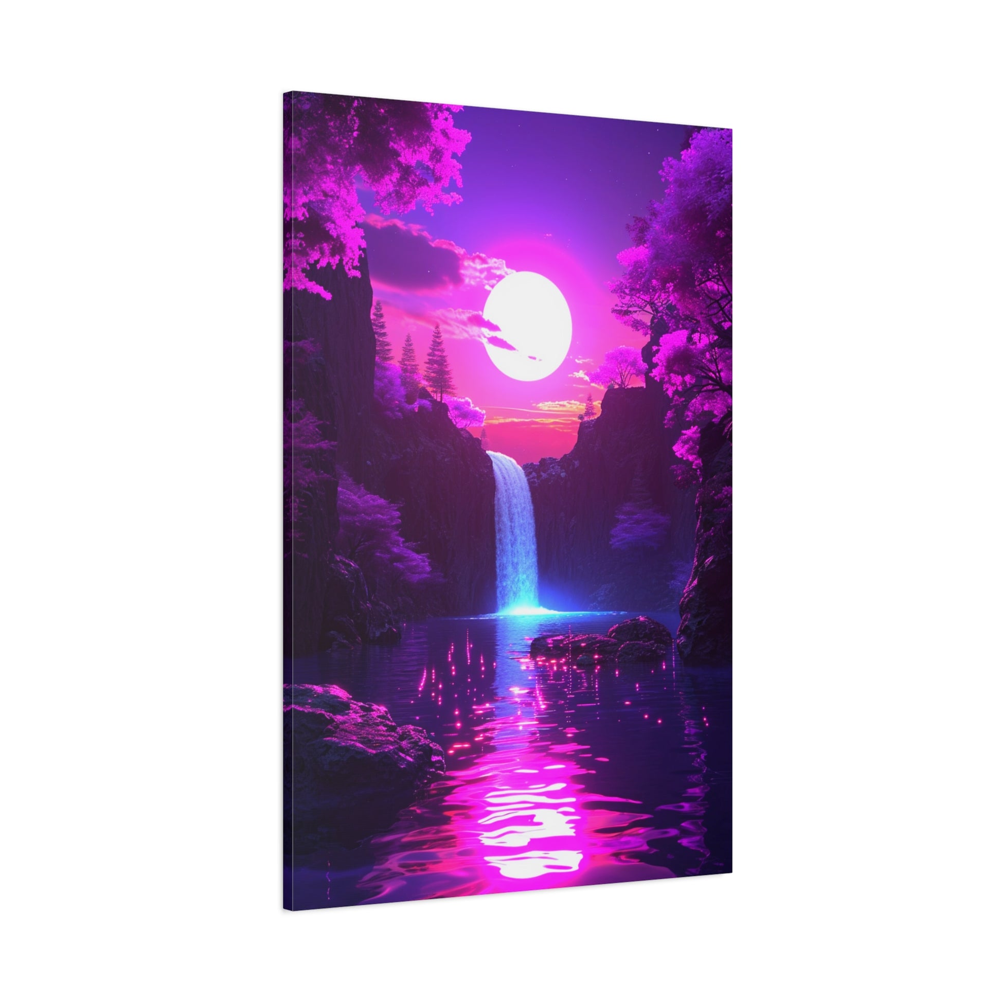 Magenta Moonfall (Canvas)Experience the fusion of art and ethics with RimaGallery's eco-friendly canvases. Stunning visuals, diverse sizes, and sustainable materials. Transform your space noRimaGallery