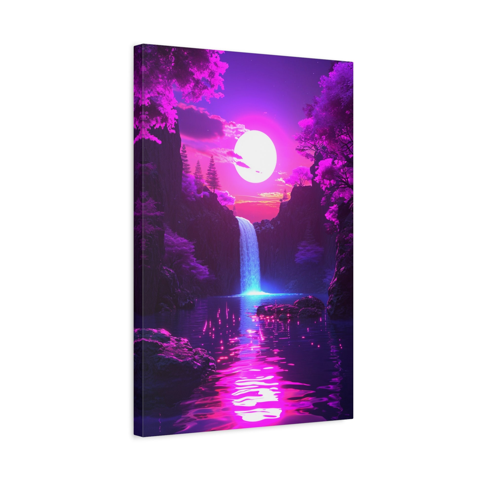 Magenta Moonfall (Canvas)Experience the fusion of art and ethics with RimaGallery's eco-friendly canvases. Stunning visuals, diverse sizes, and sustainable materials. Transform your space noRimaGallery