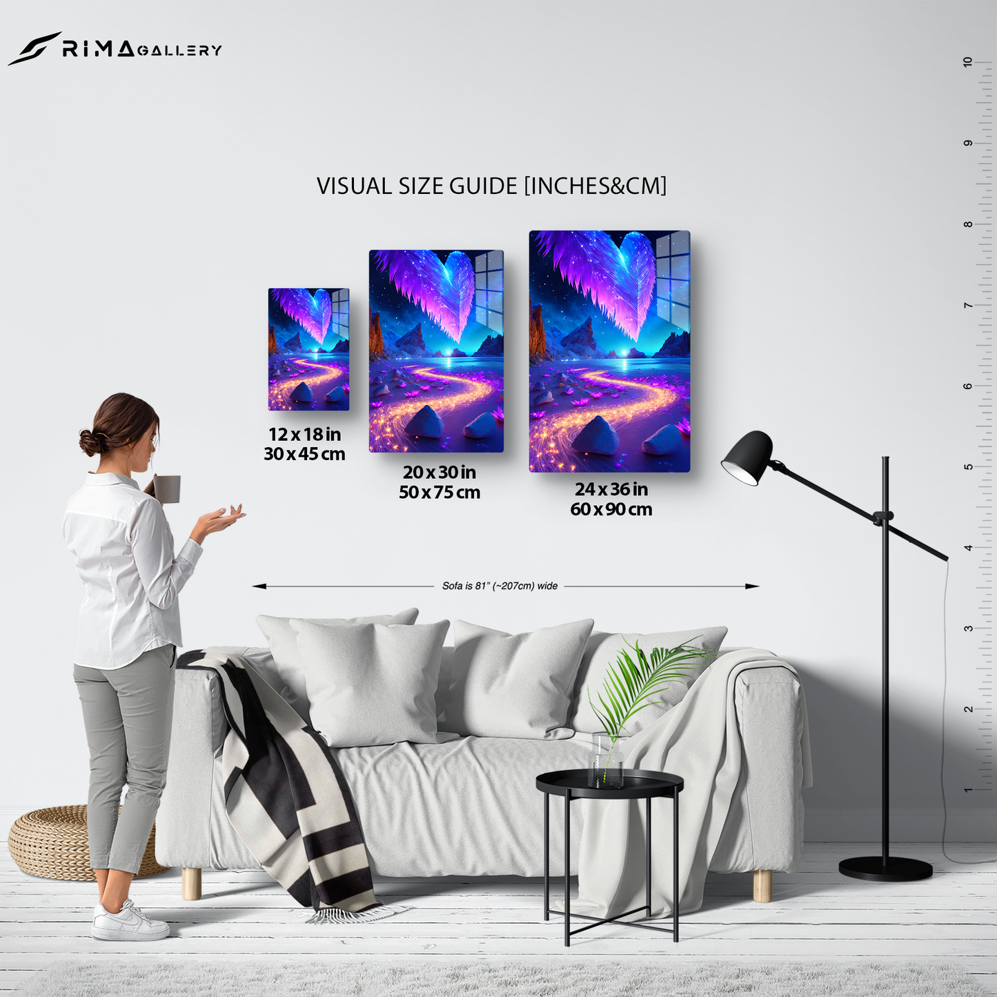 Glimmering Aurora (Acrylic)Make a design statement with Glimmering Aurora acrylic prints from RimaGallery. The sleek 1⁄4" acrylic material creates a glass-like illusion for your wall art. PrinRimaGallery