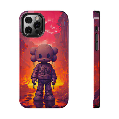 Cuddly Cohort (iPhone Case 11-15)Customize Your World with Unique Art! 🎨 This enchanting "Brave Teddy vs. Robot Apocalypse" design isn't solely for your phone. Dream of showcasing it on a poster, cRimaGallery