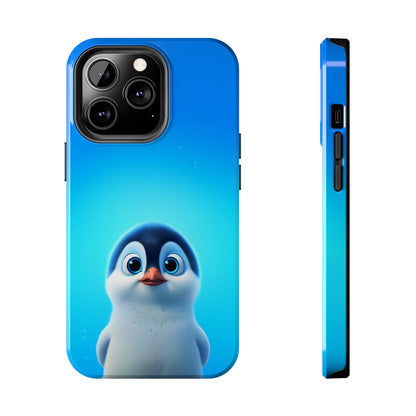 Cute Penguin in the blue (iPhone Case 11-15)