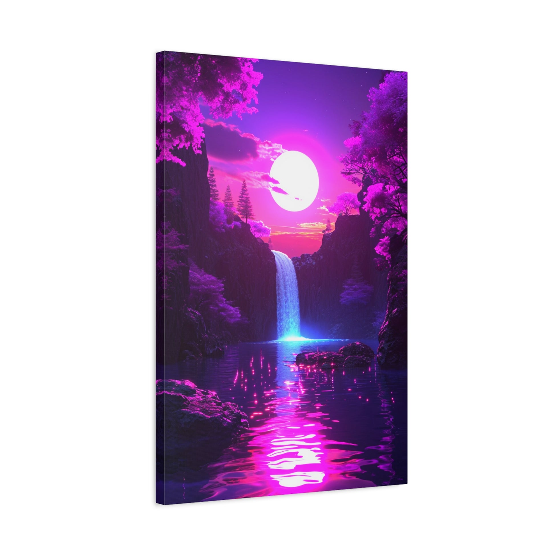 Magenta Moonfall (Canvas)Experience the fusion of art and ethics with RimaGallery's eco-friendly canvases. Stunning visuals, diverse sizes, and sustainable materials. Transform your space noRimaGallery