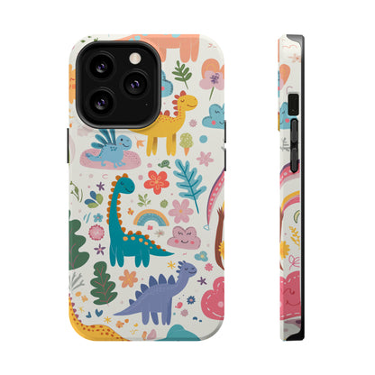 Playful dinosaurs (iPhone MagSafe Case)Elevate your iPhone's style with aPhone case with dinosaur illustrations and a MagSafe Case, offering robust protection, MagSafe compatibility, and a choice of matteRimaGallery