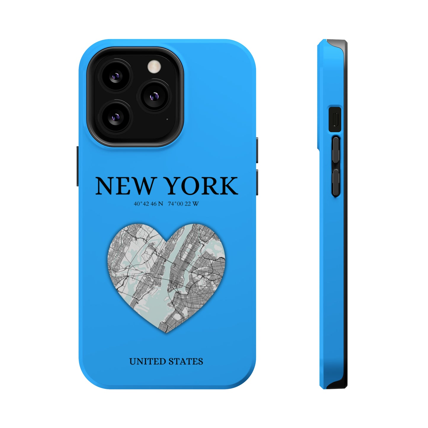 Add a touch of New York to your iPhone with the Sky Blue Heartbeat MagSafe Case, offering durable protection, seamless MagSafe compatibility, and a choice between ma-York Heartbeat - Sky Blue (iPhone MagSafe Case)