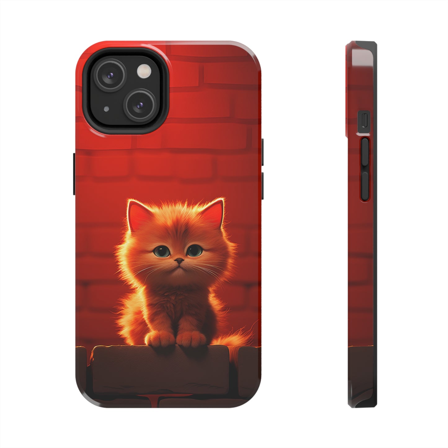 Cute Cat Sitting On a Wall (iPhone Case 11-15)Style meets safety in the RIMA Tough Phone Case for iPhone 11-15. Secure your phone in sophistication. Make a statement today! 🎨🔐RimaGallery