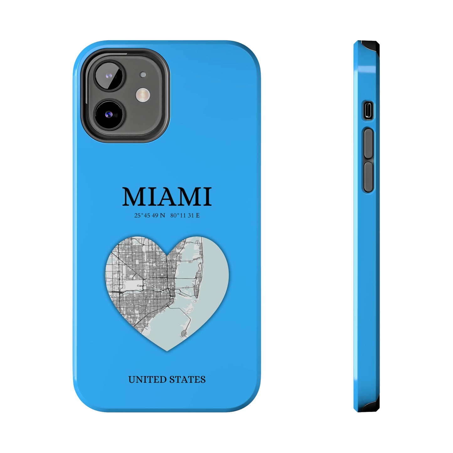 Miami Heartbeat - Sky Blue (iPhone Case 11-15)Capture the essence of Miami with RimaGallery's Heartbeat Sky Blue iPhone case, blending durable protection and unique design. Perfect for iPhone 11-15 models. Free RimaGallery