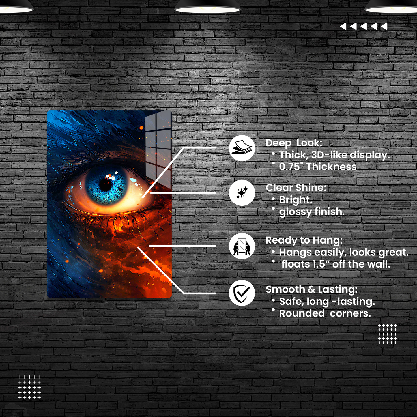 Stellar Eye (Acrylic)Stellar Eye Acrylic Wall Art with a Glass-Like Finish that Will Take Your Breath AwayElevate Any Ambiance with Stellar Eye Acrylic Print🌟:Discover the brilliance ofRimaGallery