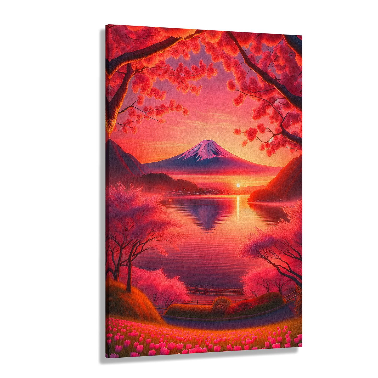 Crimson Fuji Dawn (Canvas)Crimson Fuji Dawn (Canvas  Matte finish, stretched, with a depth of 1.25 inches)
RimaGallery canvases - ethically produced art to elevate your space. Sustainably souRimaGallery