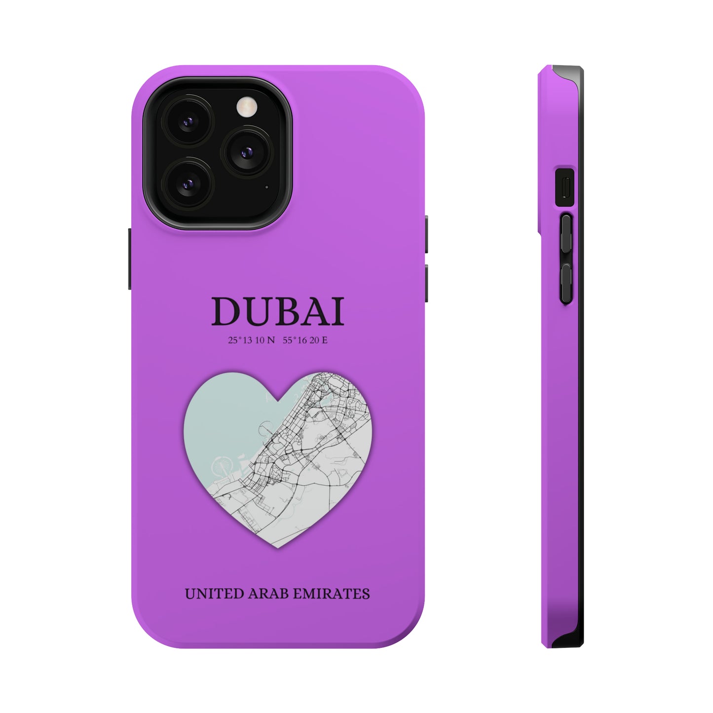 Dubai Heartbeat - Purple (iPhone MagSafe Case)Elevate your iPhone's style with the Dubai Heartbeat Purple MagSafe Case, offering robust protection, MagSafe compatibility, and a choice of matte or glossy finish. RimaGallery