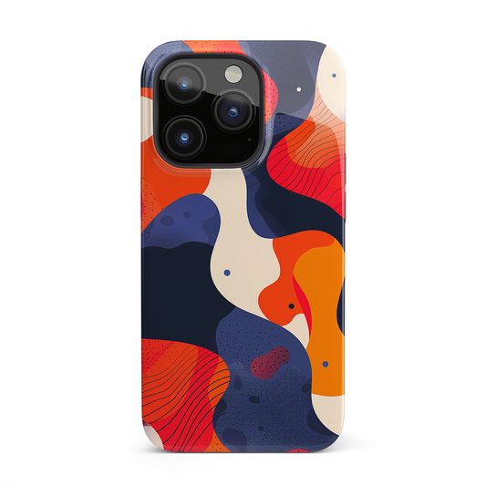Colorflow Canvas (iPhone Case 11-15)Elevate your iPhone's protection and style with RimaGallery's Abstract flowing shapes in a bold color palette On case, featuring dual-layer defense and a sleek, glosRimaGallery