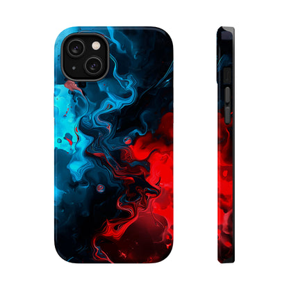 Whimsy Waves (iPhone MagSafe Case)Elevate your iPhone's style with Abstract Red and Blue Swirl Pattern Smartphone Case MagSafe Case, offering robust protection, MagSafe compatibility, and a choice ofRimaGallery