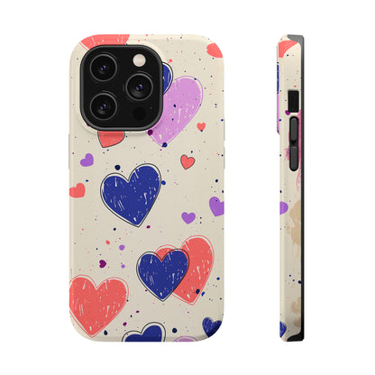 Whimsical Hearts (iPhone MagSafe Case)Rima Gallery presents the exclusive Psychedelic Flow MagSafe Durable Case For iphone 13, 14, 15, Pro, Max. Upgrade to our iPhone 13-15 MagSafe Case: Dual-layer proteRimaGallery