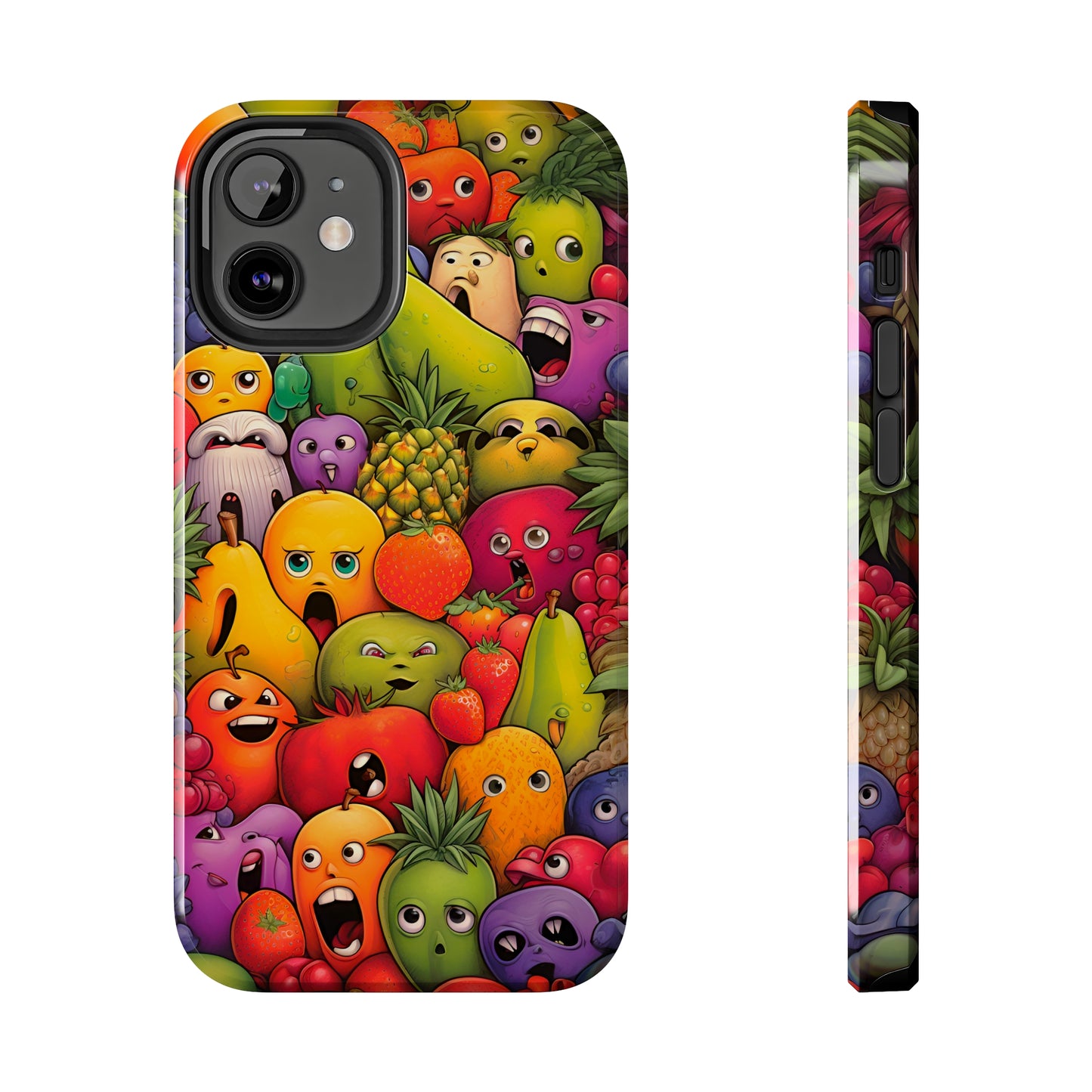 Frutas con Caras (Funda iPhone 11-15)