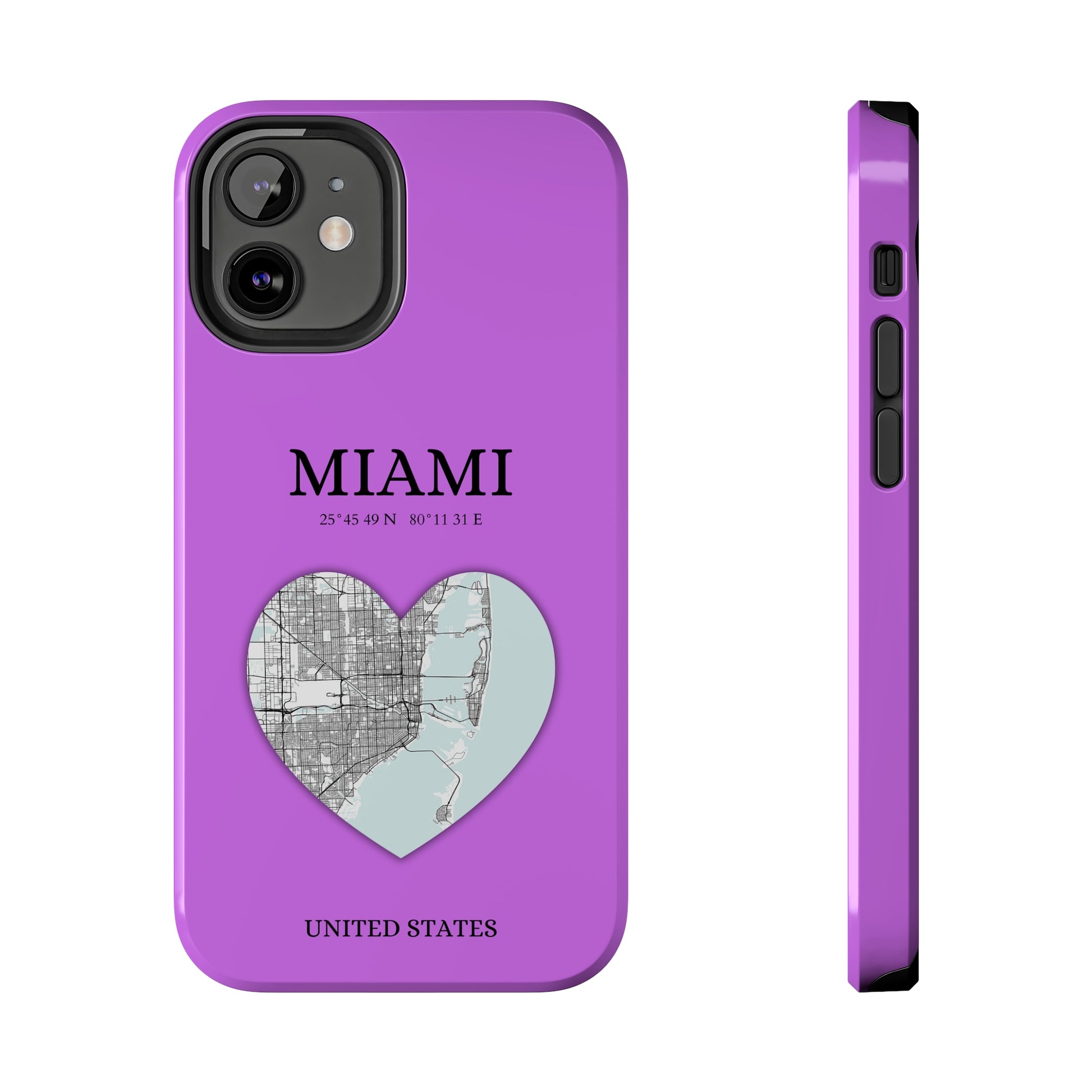 Miami Heartbeat - Purple (iPhone Case 11-15)Capture the essence of MIAMI with RimaGallery's Heartbeat Purple iPhone case, blending durable protection and unique design. Perfect for iPhone 11-15 models. Free shRimaGallery