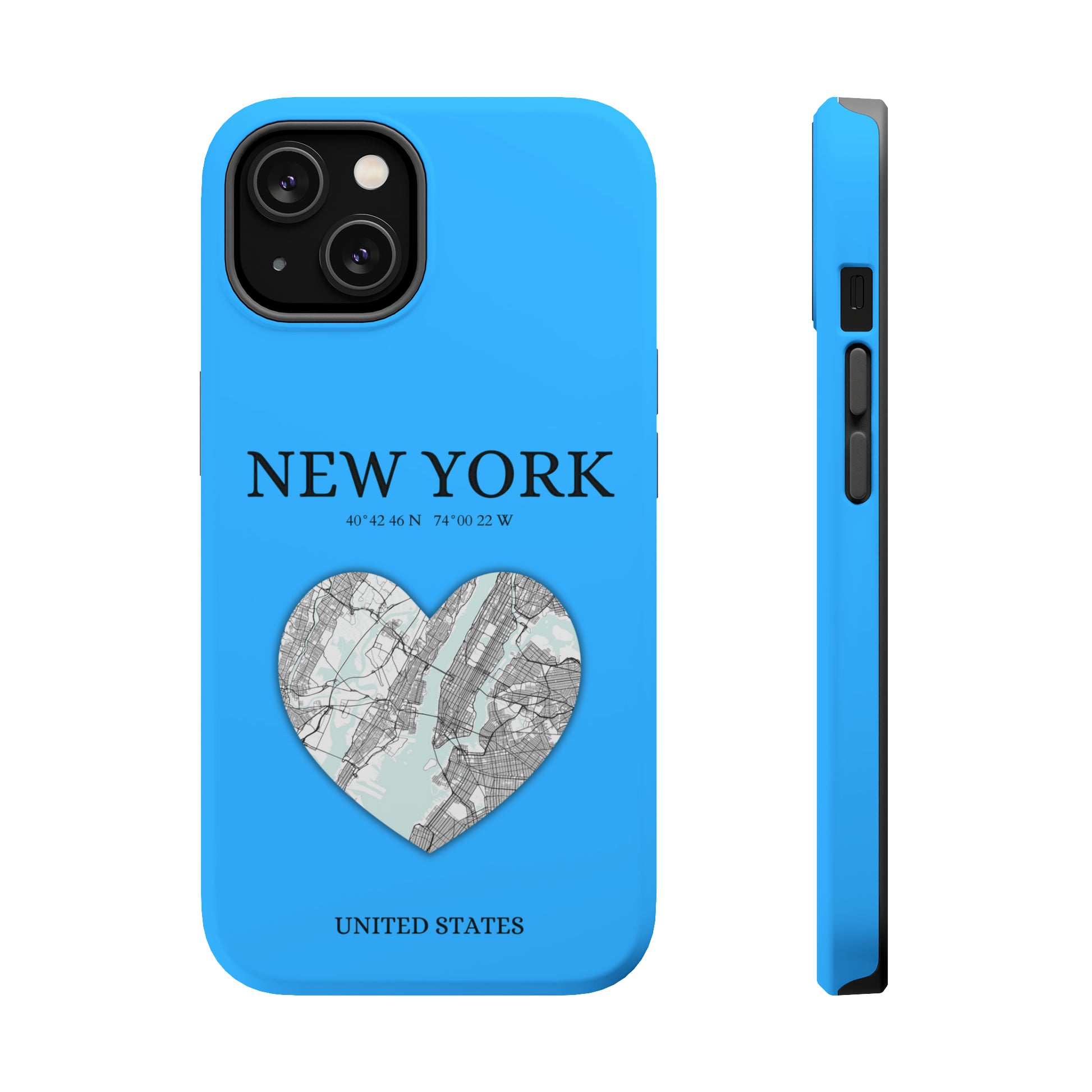 Add a touch of New York to your iPhone with the Sky Blue Heartbeat MagSafe Case, offering durable protection, seamless MagSafe compatibility, and a choice between ma-York Heartbeat - Sky Blue (iPhone MagSafe Case)