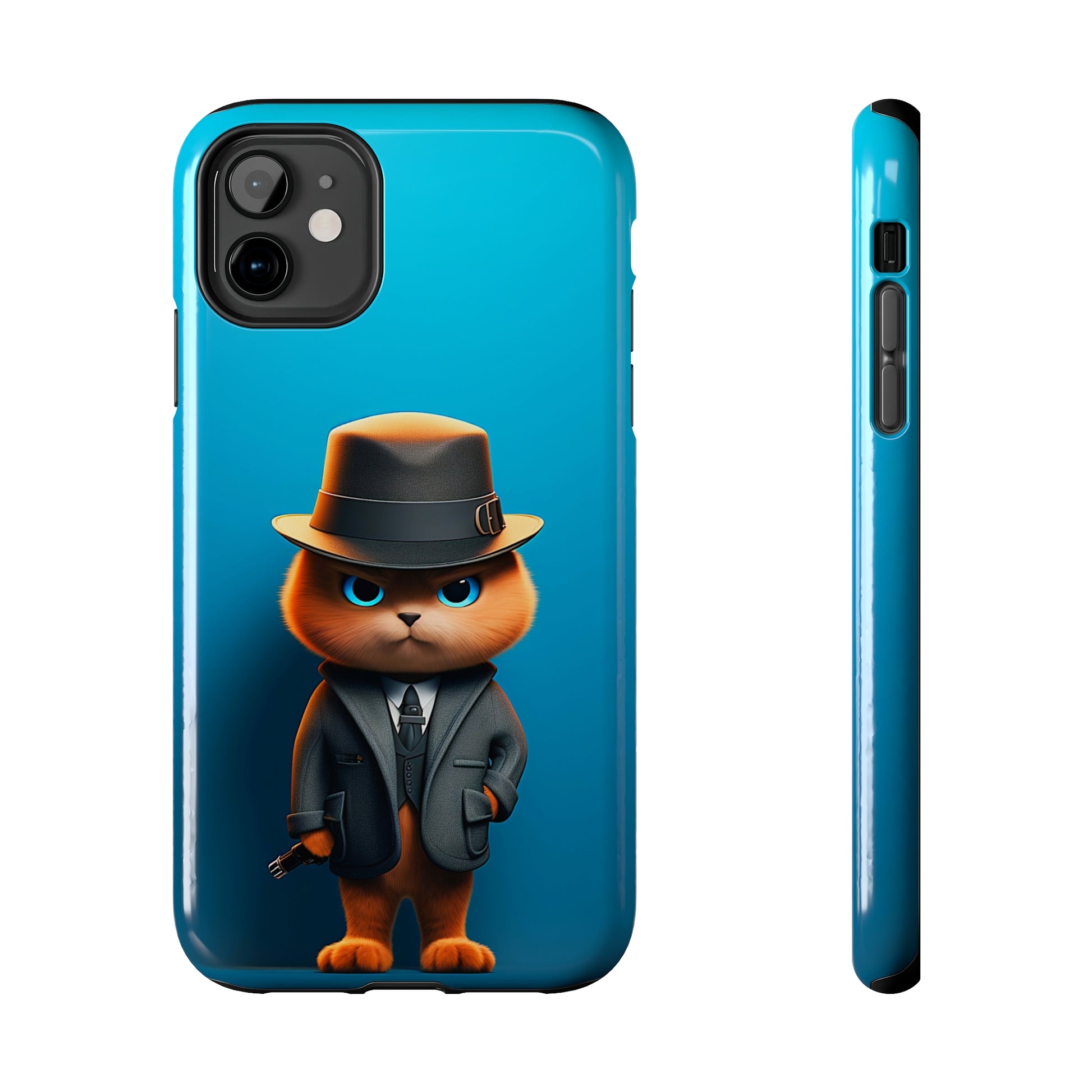 Detective Cat (iPhone Case 11-15)RIMA Tough Phone Case: Your iPhone's Perfect Armor! Tailored for iPhone 11-15, offering elegant design and robust protection. Embrace the fusion of technology and suRimaGallery