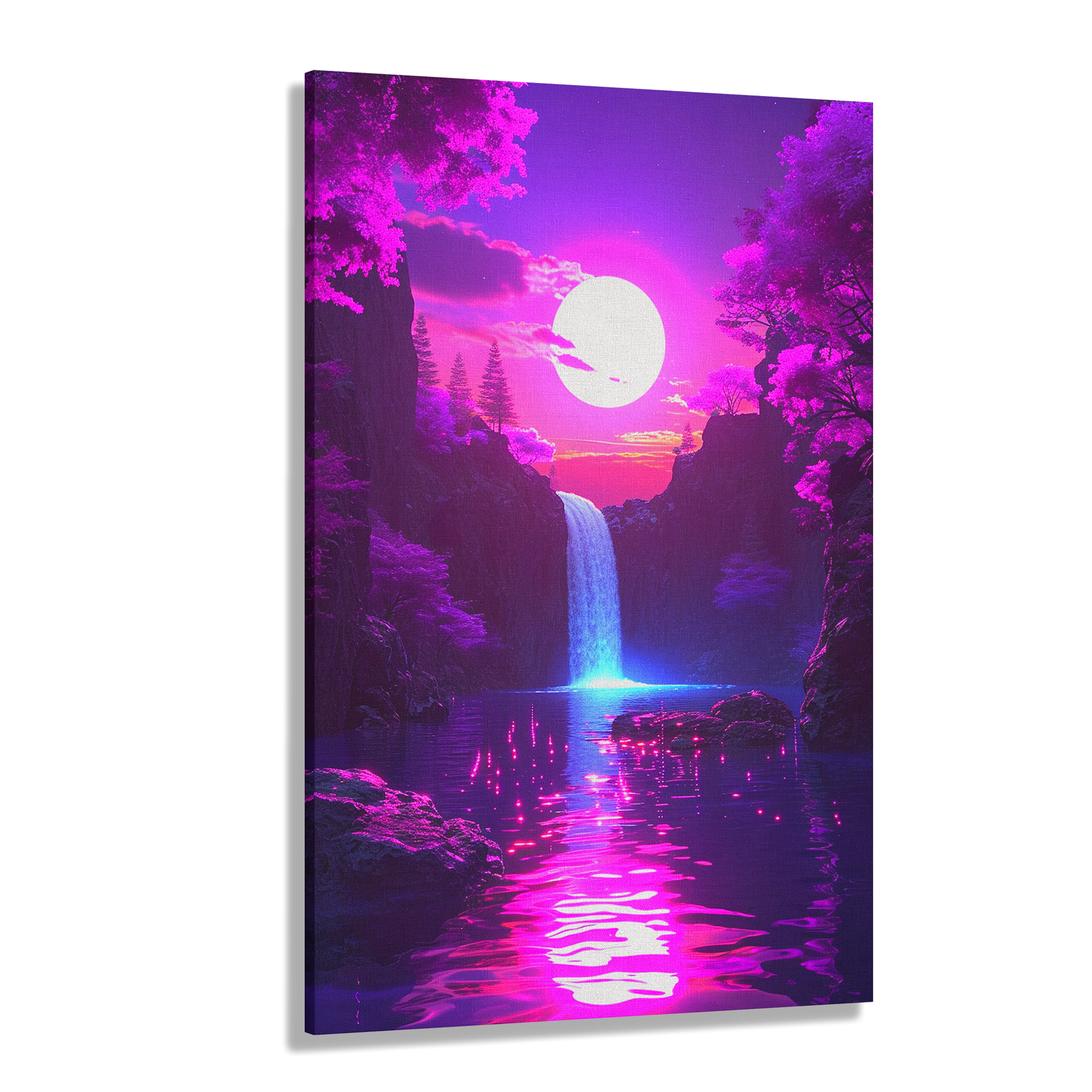 Magenta Moonfall (Canvas)Experience the fusion of art and ethics with RimaGallery's eco-friendly canvases. Stunning visuals, diverse sizes, and sustainable materials. Transform your space noRimaGallery