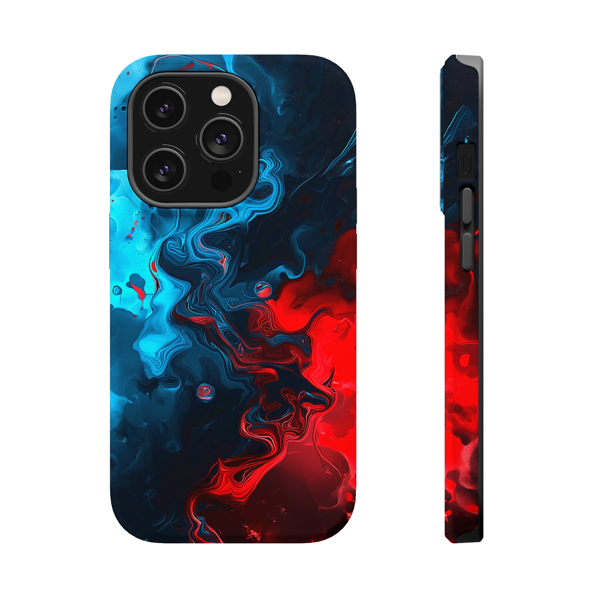 Whimsy Waves (iPhone MagSafe Case)Elevate your iPhone's style with Abstract Red and Blue Swirl Pattern Smartphone Case MagSafe Case, offering robust protection, MagSafe compatibility, and a choice ofRimaGallery