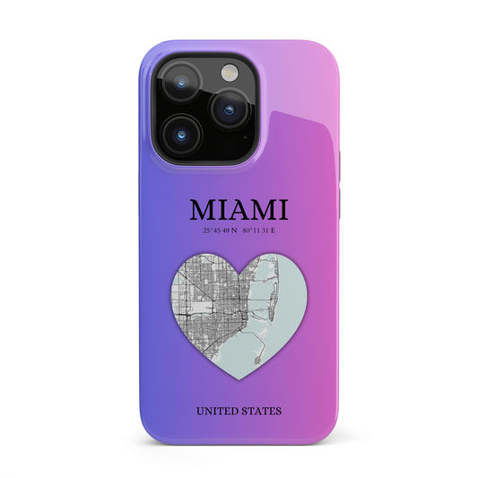 Miami Heartbeat - Magenta (iPhone Case 11-15)
