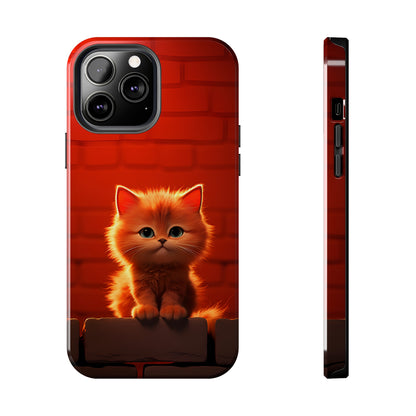 Cute Cat Sitting On a Wall (iPhone Case 11-15)Style meets safety in the RIMA Tough Phone Case for iPhone 11-15. Secure your phone in sophistication. Make a statement today! 🎨🔐RimaGallery