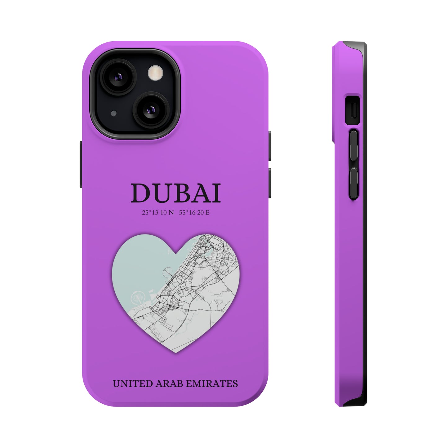 Dubai Heartbeat - Purple (iPhone MagSafe Case)Elevate your iPhone's style with the Dubai Heartbeat Purple MagSafe Case, offering robust protection, MagSafe compatibility, and a choice of matte or glossy finish. RimaGallery