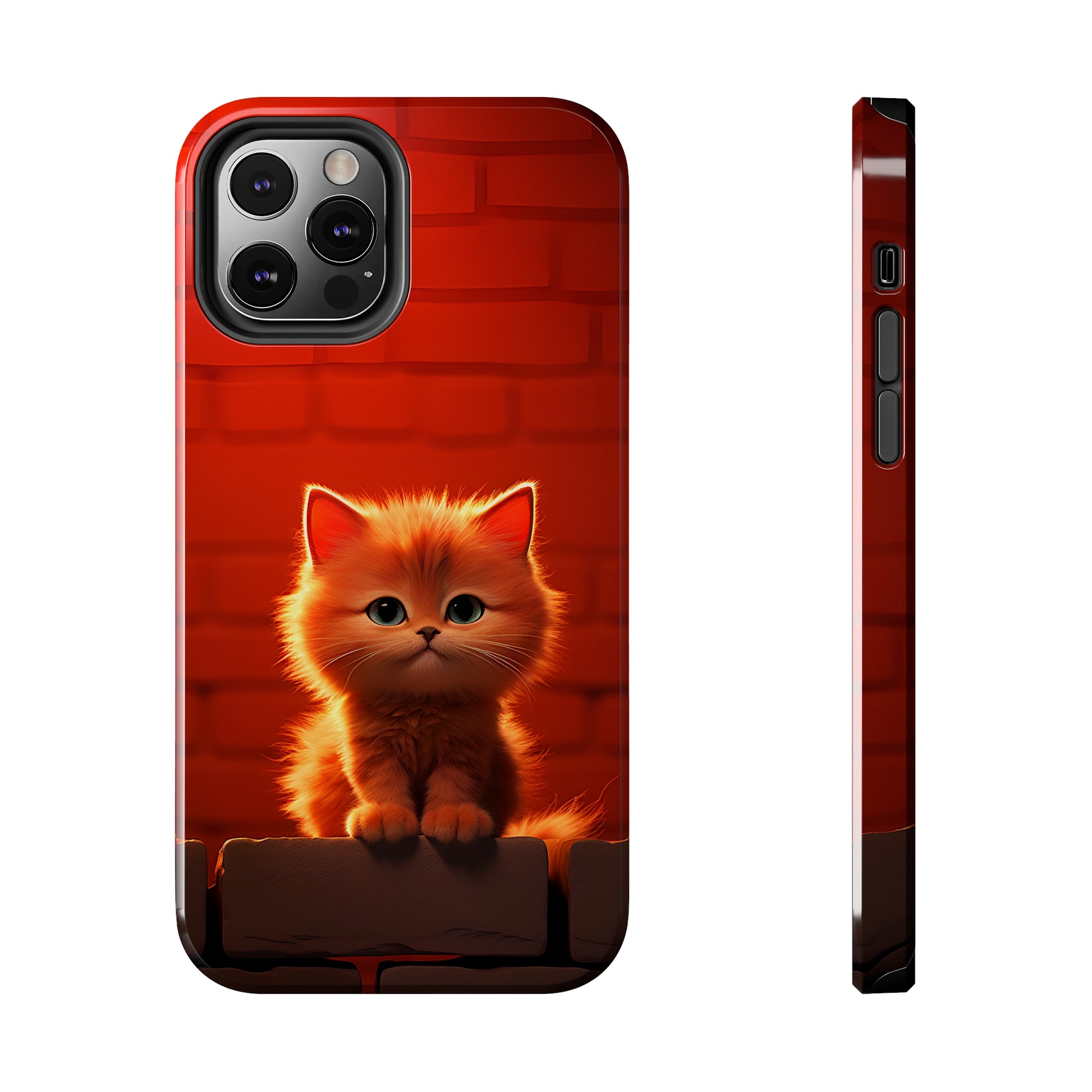 Cute Cat Sitting On a Wall (iPhone Case 11-15)Style meets safety in the RIMA Tough Phone Case for iPhone 11-15. Secure your phone in sophistication. Make a statement today! 🎨🔐RimaGallery