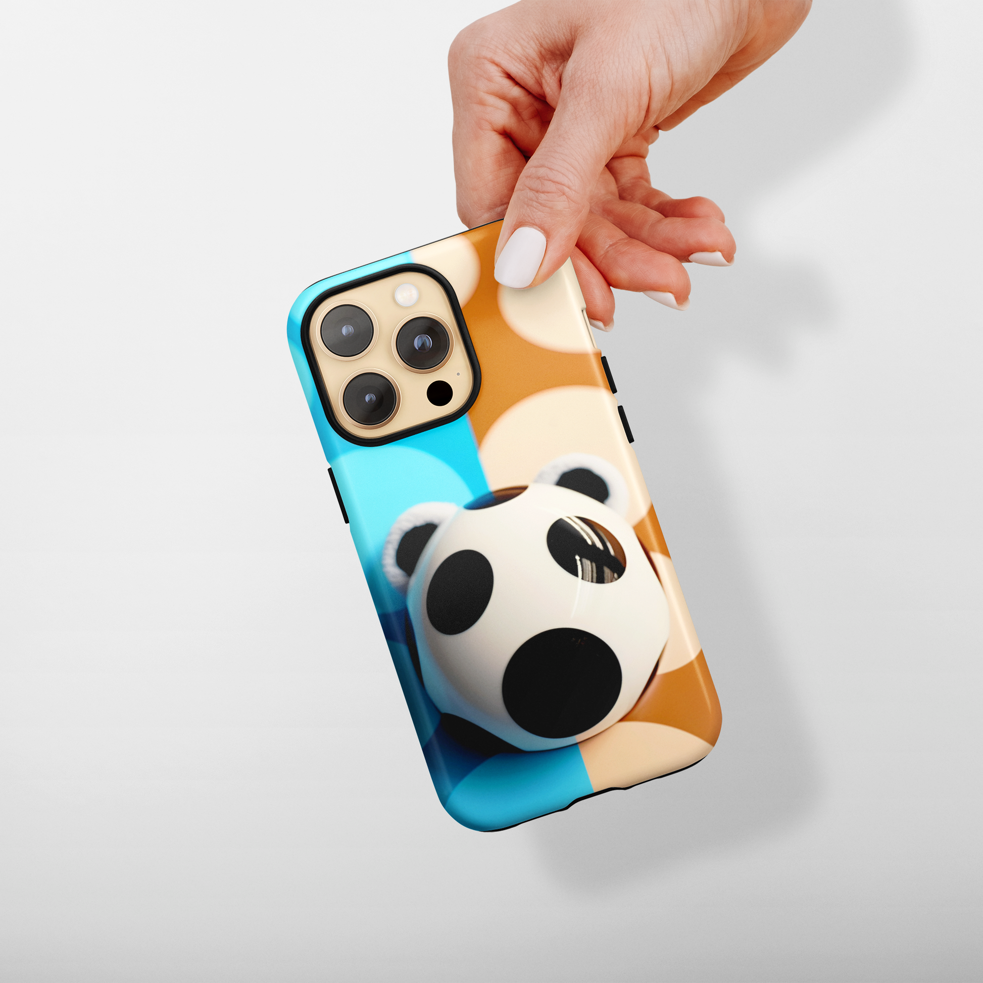 Panda Bear (iPhone Case 11-15)Revolutionize your iPhone's look and feel with RIMA Tough Phone Case – ultimate protection meets elegant style for iPhone 11-15. Grab yours now! 🛡️📱RimaGallery