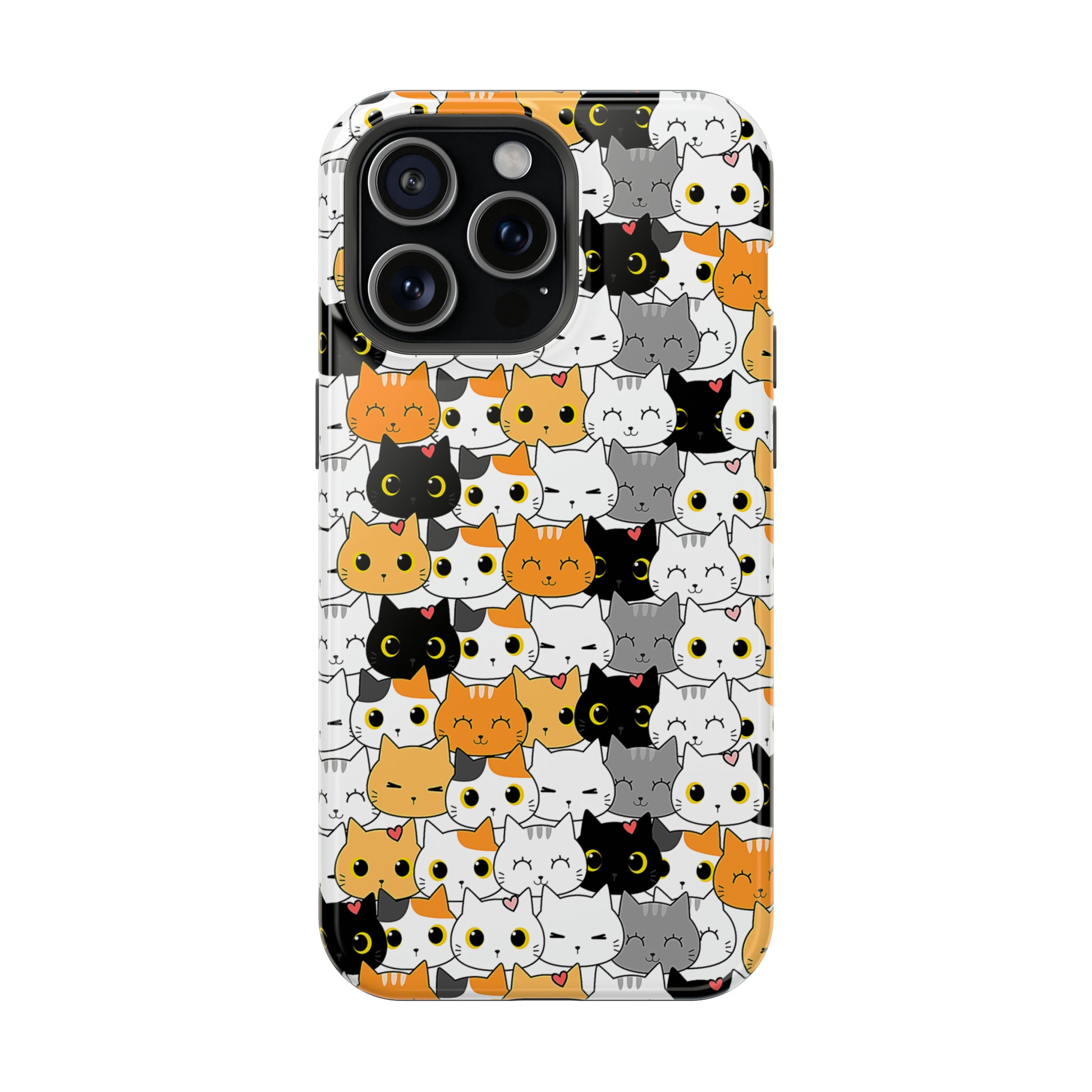 Kitten Kaleidoscope (iPhone MagSafe Case)Elevate your iPhone's style with Cute pattern of varied cartoon cats MagSafe Case, offering robust protection, MagSafe compatibility, and a choice of matte or glossyRimaGallery