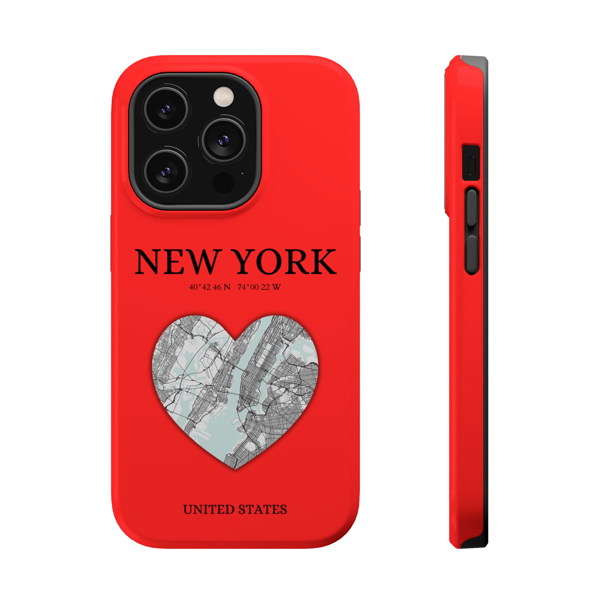 Add a touch of New York to your iPhone with the Red Heartbeat MagSafe Case, offering durable protection, seamless MagSafe compatibility, and a choice between matte o-York Heartbeat - Red (iPhone MagSafe Case)