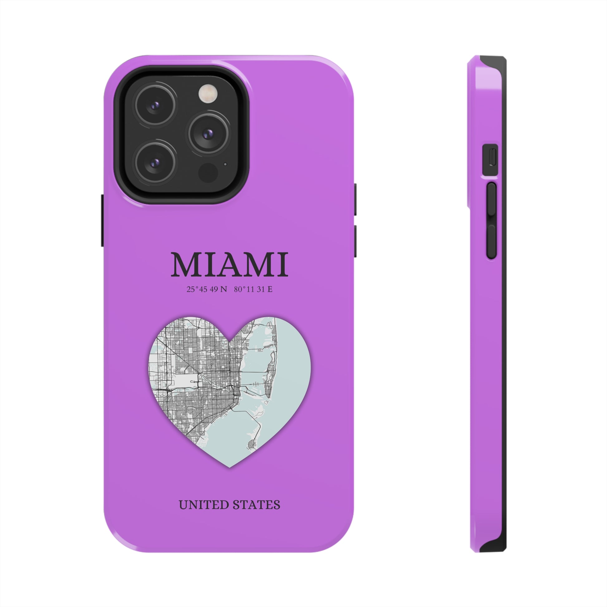 Miami Heartbeat - Purple (iPhone Case 11-15)Capture the essence of MIAMI with RimaGallery's Heartbeat Purple iPhone case, blending durable protection and unique design. Perfect for iPhone 11-15 models. Free shRimaGallery