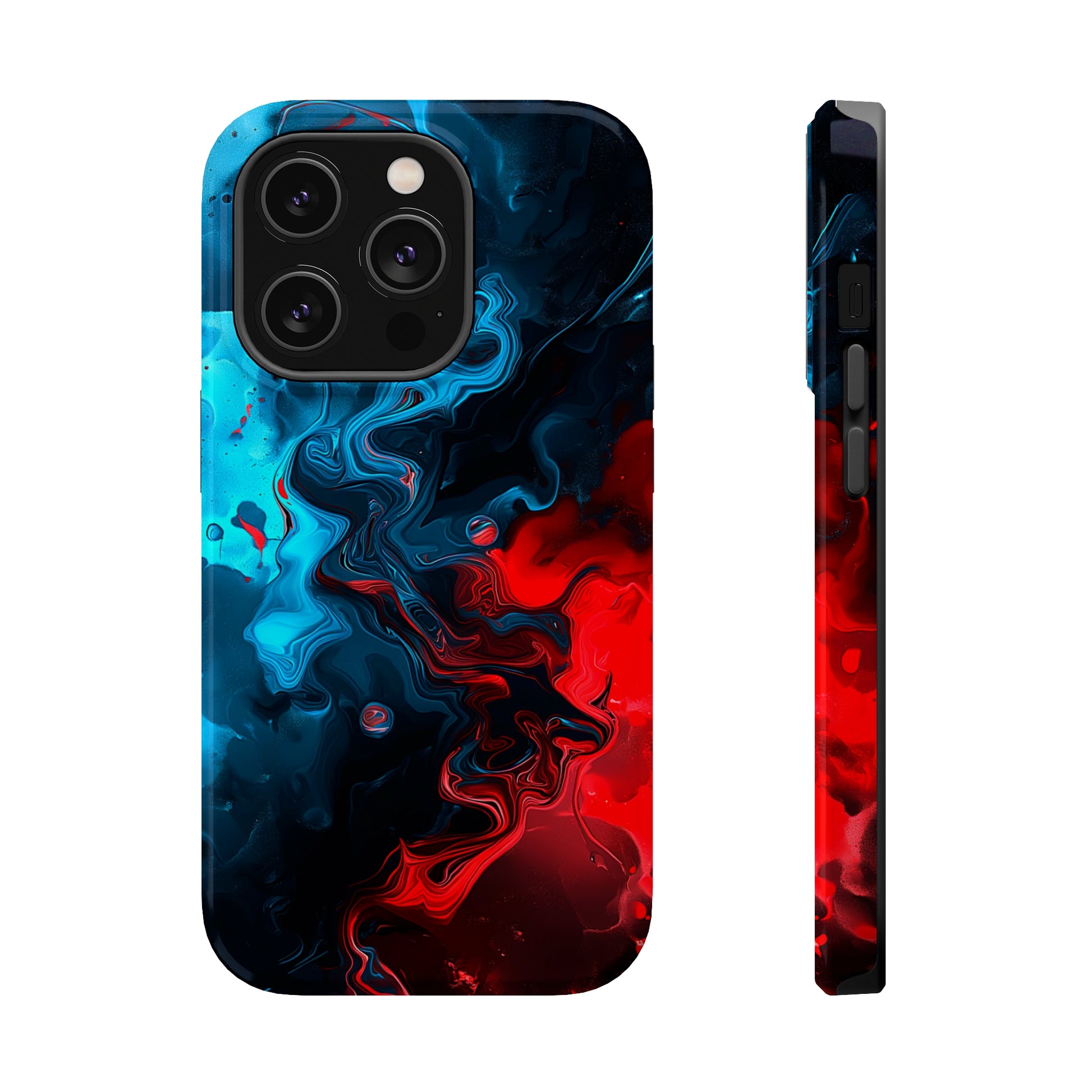 Whimsy Waves (iPhone MagSafe Case)Elevate your iPhone's style with Abstract Red and Blue Swirl Pattern Smartphone Case MagSafe Case, offering robust protection, MagSafe compatibility, and a choice ofRimaGallery