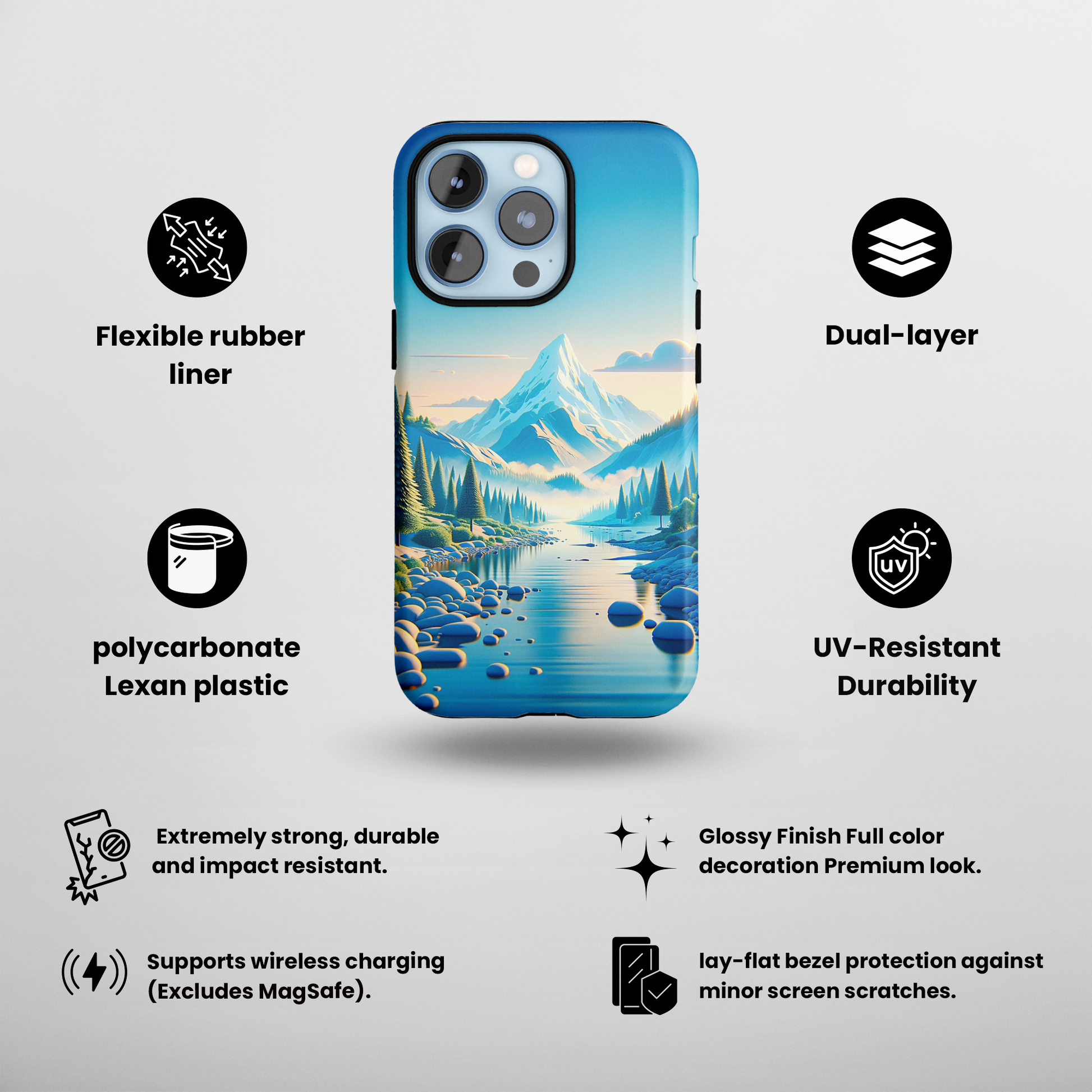 Alpine Serenity (iPhone Case 11-15)Upgrade Your iPhone with RIMA's Tough Case: Combining sleek style and unmatched protection for iPhone 11-15 models. Durable, fashionable, and eco-friendly. Shop now RimaGallery