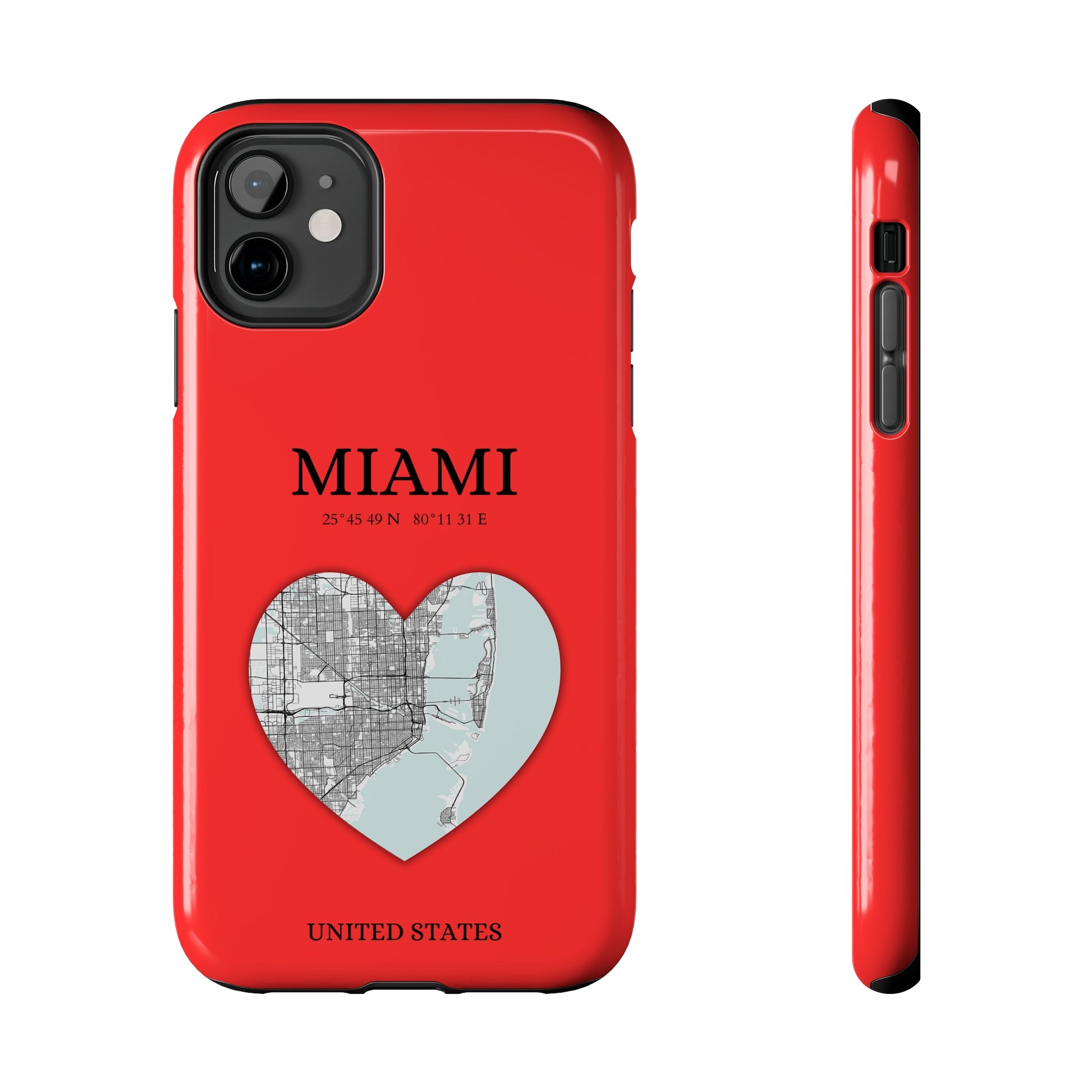 Miami Heartbeat - Red (iPhone Case 11-15)Capture the essence of MIAMI with RimaGallery's Heartbeat RED iPhone case, blending durable protection and unique design. Perfect for iPhone 11-15 models. Free shippRimaGallery