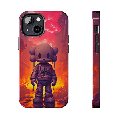 Cuddly Cohort (iPhone Case 11-15)Customize Your World with Unique Art! 🎨 This enchanting "Brave Teddy vs. Robot Apocalypse" design isn't solely for your phone. Dream of showcasing it on a poster, cRimaGallery