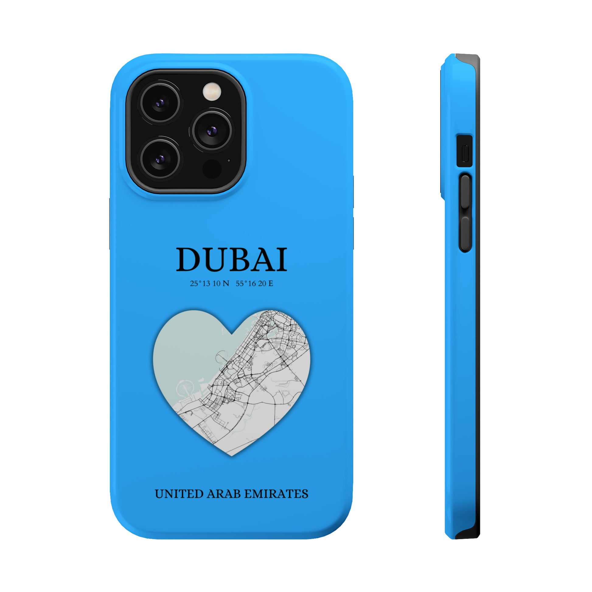 Dubai Heartbeat - Sky Blue (iPhone MagSafe Case)Elevate your iPhone's style with the Dubai Heartbeat White MagSafe Case, offering robust protection, MagSafe compatibility, and a choice of matte or glossy finish. PRimaGallery